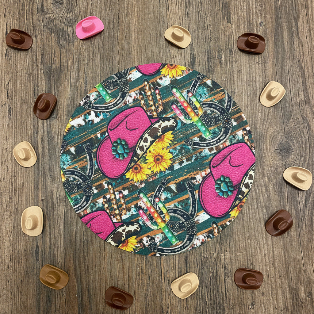 Pink Cowgirl Hat Mousepad